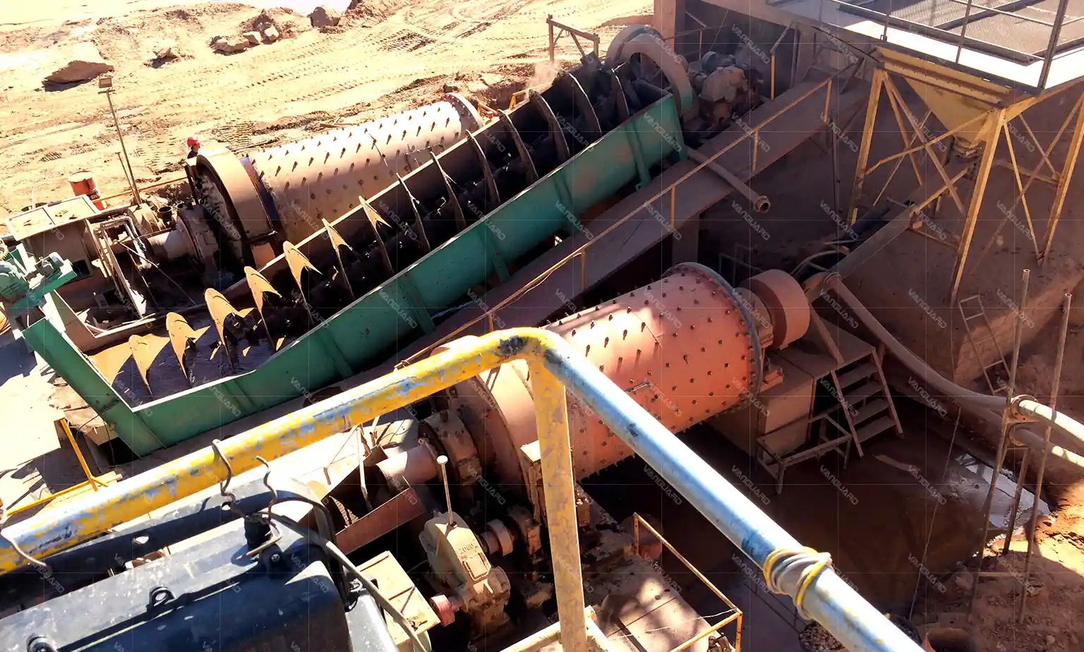 Cone crusher and belt conveyors at the Zimbabwe gold project