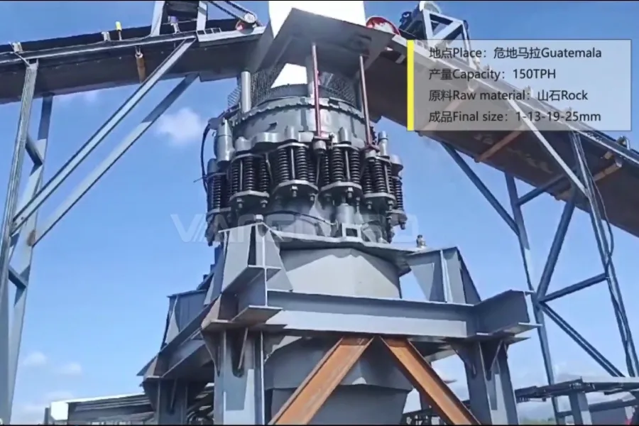 rock crushing production line in Guatemala, cone crusher, Vanguard Machinery