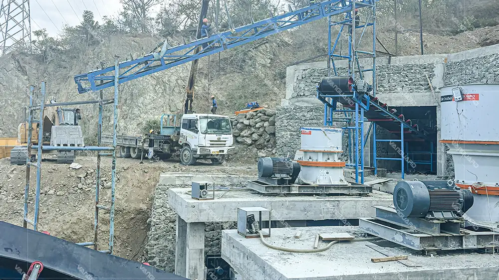 Andesite crushing project site in Indonesia