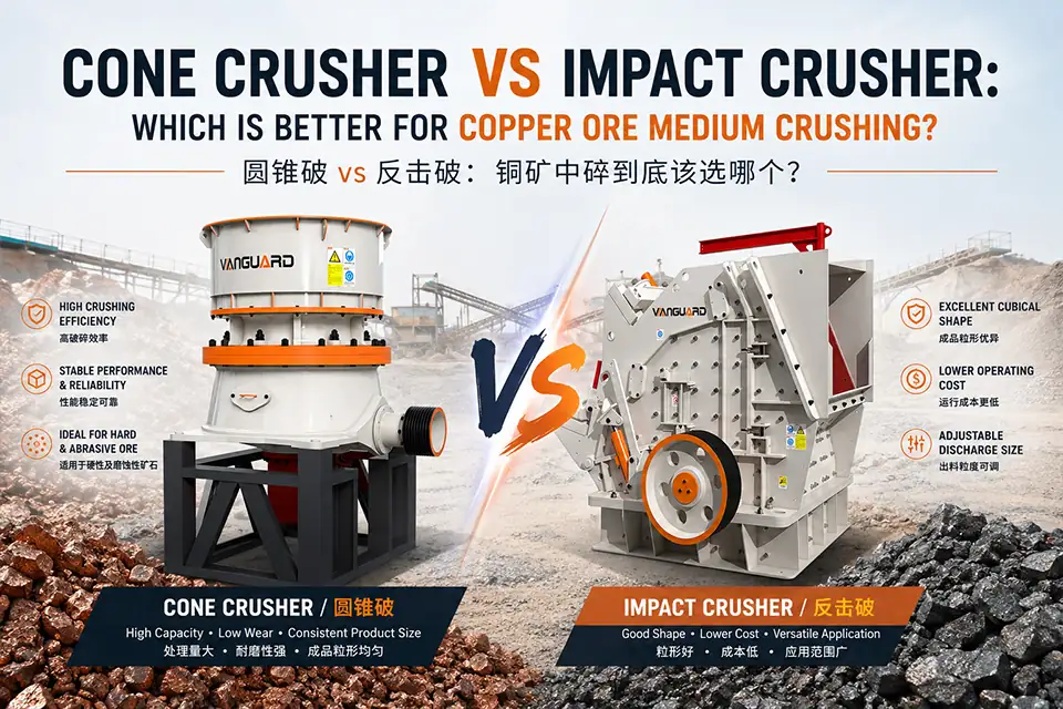 Cone Crusher vs Impact Crusher: Which One Is Better for Copper Ore Secondary Crushing?
