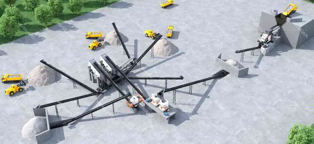 Cobblestone crushing production line overview