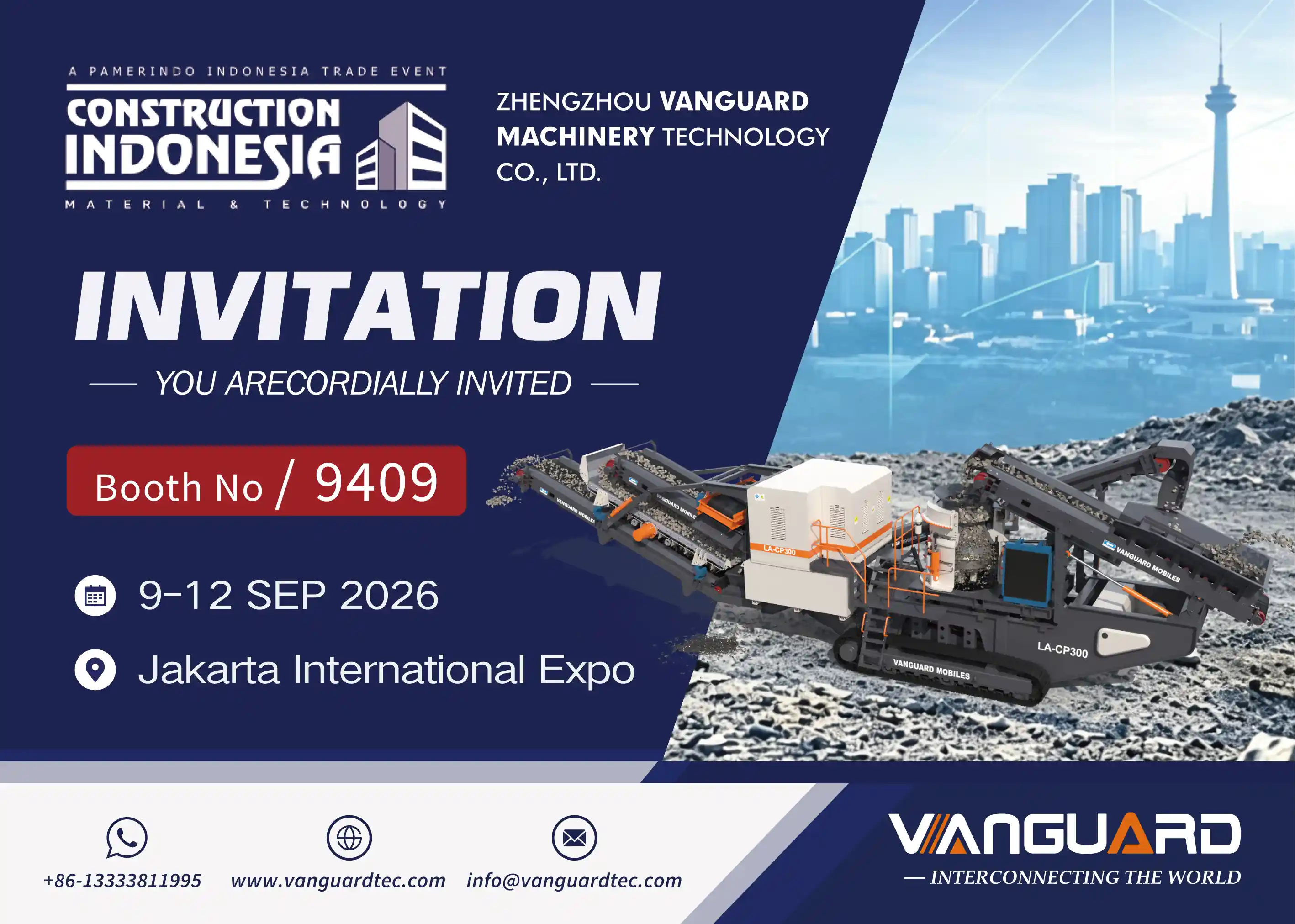 Vanguard Machinery Indonesia Exhibition Invitation