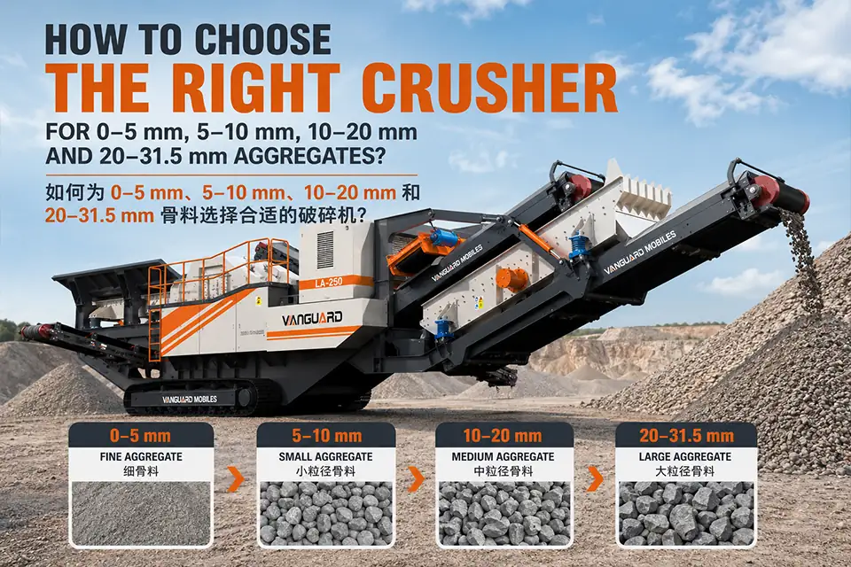 How to Choose the Right Crusher for 0–5 mm, 5–10 mm, 10–20 mm, and 20–31.5 mm Aggregate?