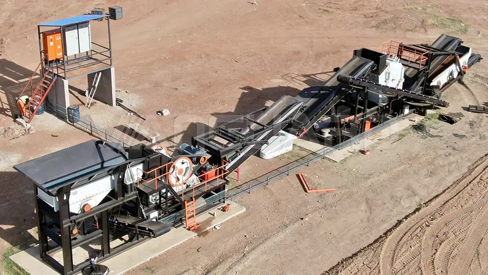 Modular crushing plant site installation and commissioning