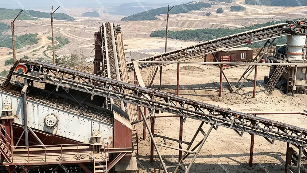 Aggregate stockpiles and multi-deck screening