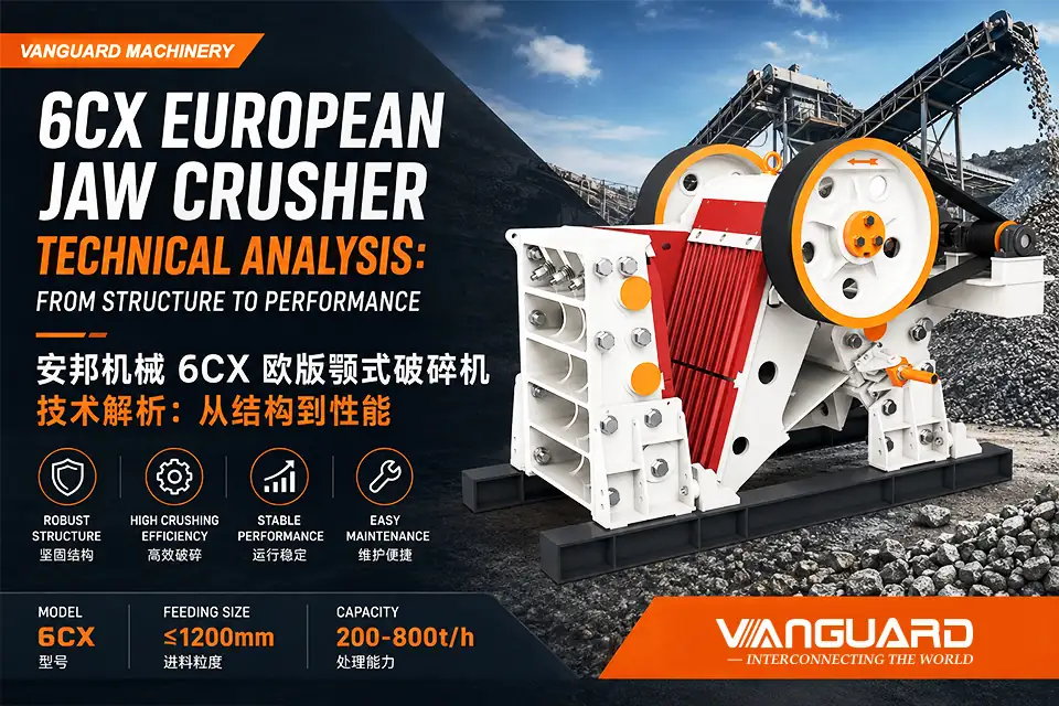 Vanguard Machinery 6CX European Jaw Crusher: Design, Principle and Performance